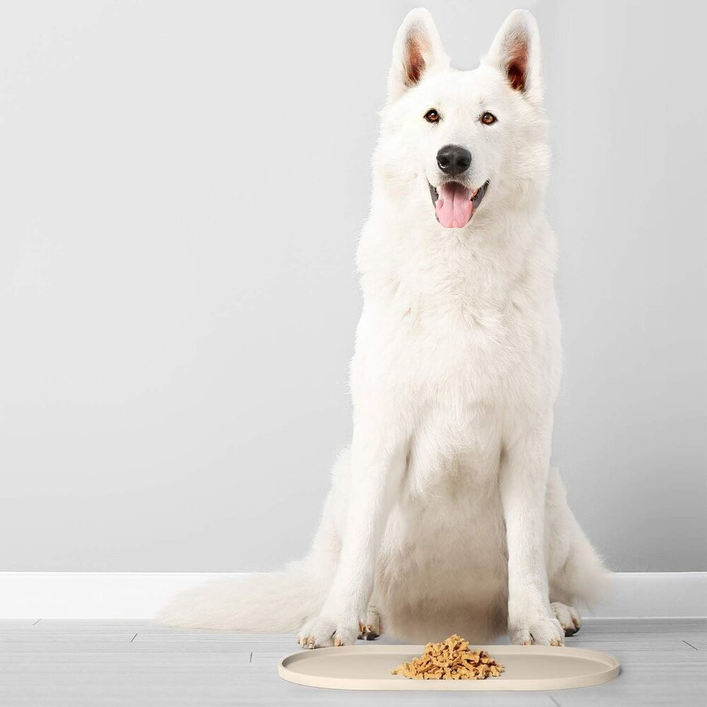 Dog Food Mat - Waterproof Dog Bowl Mat, Silicone Pet Mat for Food and Water Bowl - Picture 8 of 9